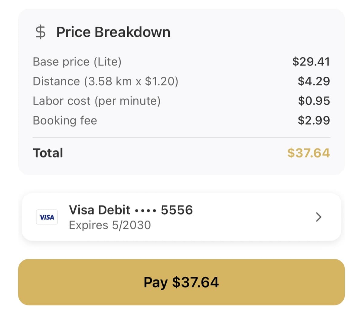 Urban Camel transparent pricing breakdown